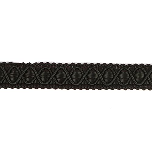 Gimp Braid Trim, 5 Yards 0.59 Inch Fabric Trim, Black - color: Black, size: 5yard