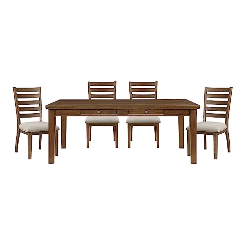 Dining Table Set with Chairs, Kitchen Dining Room Tables Chair,A151 - color: A4, Cherry Wood Traditional