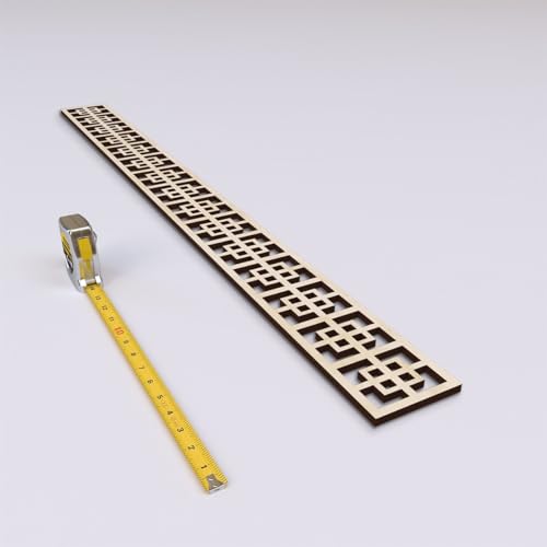 46 3/8"W x 4"H x 3/8"T Cambridge Fretwork Moulding, Birch - color: Birch, size: 4-in. H x 0.375-in. T