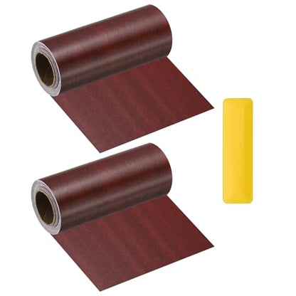 HARFINGTON Wood Grain Repair Tape 5" x16ft Self-Adhesive Repair Patch - color: Walnut, size: 5" x 16ft