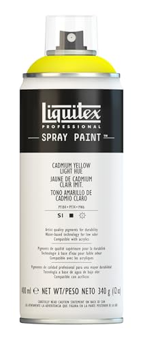 Liquitex Professional Spray Paint, 12-oz (400ml), Cad Yellow Light Hue - color: Cad Yellow Light Hue, size: 12 Ounce (Pack of 1)