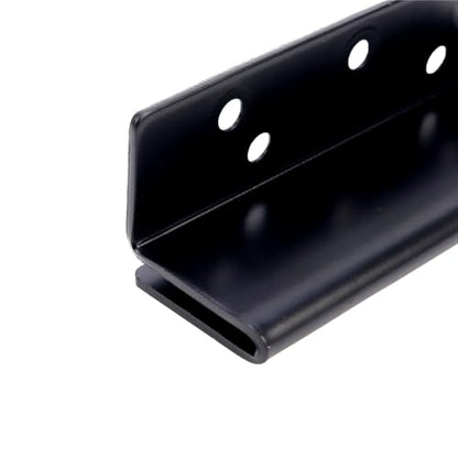 Dnyta 2pcs Double Hook Slot Bracket Bed Frame Connectors Hardware, Black
