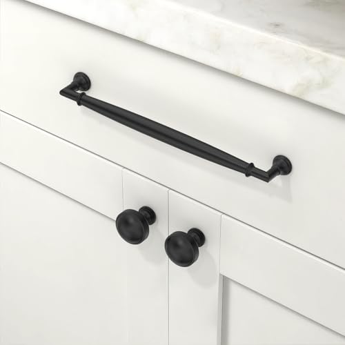 10 Pack Matte Black Cabinet Pulls 7.5 Inch(192mm) Kitchen Cabinet Handles Cabinet Hardware for Drawer Pulls - color: Matte Black, size: 7.5" Hole Center
