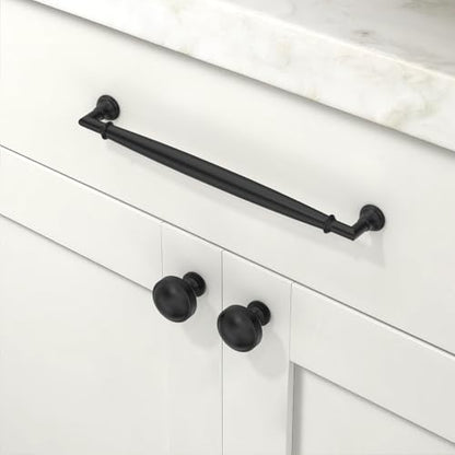 10 Pack Matte Black Cabinet Pulls 7.5 Inch(192mm) Kitchen Cabinet Handles Cabinet Hardware for Drawer Pulls - color: Matte Black, size: 7.5" Hole Center