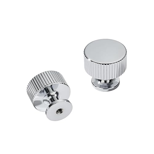20-Pack Knob Polished Chrome Cabinet Pulls Cabinet Pull is Suitable for Drawers Dressers Handles Kitchens Bathroom cabinets - color: Polished Chrome, size: 1 Inch(25mm) Diameter