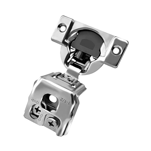 10-Pack 1-1/2" Overlay Soft Close Face Frame Kitchen Cabinet Hinges - size: 1-1/2 Inch