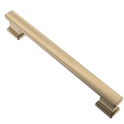 Alzassbg 6-1/4" Brushed Antique Brass Cabinet Pulls 10 Pack, AL3061AB - color: Brushed Antique Brass, size: 6-1/4" Hole Center