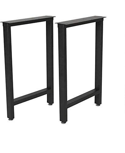 TIEOU Metal Black Table Legs Heavy Duty Desk Legs 28” Height 18” Wide Industrial Table Legs,Dining Table Legs,Modern Table Legs,Console Table Legs - color: H-shape, size: H28"xW18"