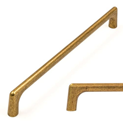 Amerdeco 10 Pack Antique Brass Cabinet Pulls 7.5" - color: Antique Brass, size: 7.5" hole center