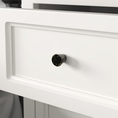 homdiy 10 Pack Black Gold Speckled Cabinet Knobs Dresser Knobs - color: Black Gold Speckled