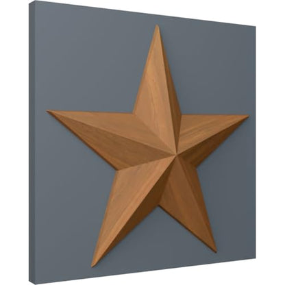 Ekena Millwork ROS06X06GLCH Galveston Star Rosette, 6 1/2"W x 6 1/2"H x 1"P, Cherry - color: Cherry, size: 6 1/2"W x 6 1/2"H x 1"P