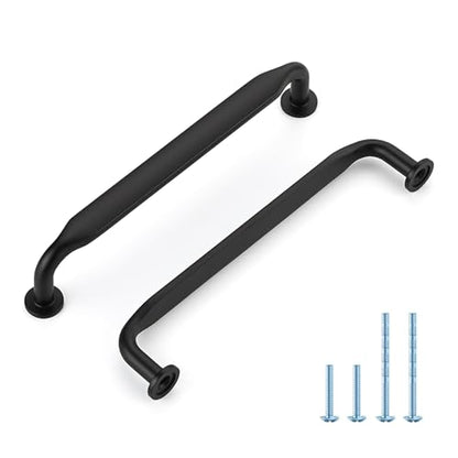 HOME EDIT Matte Black Solid Cabinet Handles & Pulls 5 Inch 10 Pack - color: Matte Black, size: 5 inches Hole Center