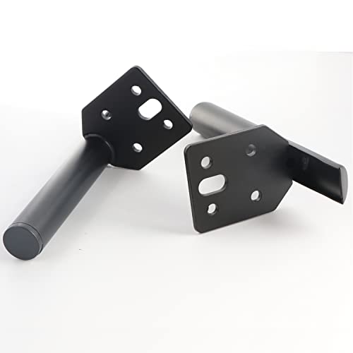 4 Inch Furniture Legs Side Mounted Coffee Table Feet Black, Set of 4 - size: 4 Inch