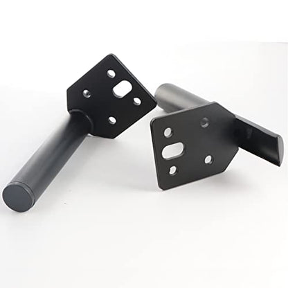 4 Inch Furniture Legs Side Mounted Coffee Table Feet Black, Set of 4 - size: 4 Inch