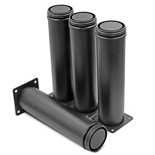 Stainless Steel Adjustable Furniture Legs 8 Inch - Black - 4pcs - color: Black, size: 8"