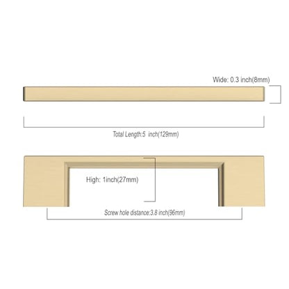 9BUILD 10 Pack Brushed Brass Cabinet Pulls 3.75 Inch Kitchen Cabinet Handles, Cabinet Hardware for Cupboard Drawer Pulls - color: Brushed Brass, size: 3.75"/96MM Hole Center, style: 10 Pack