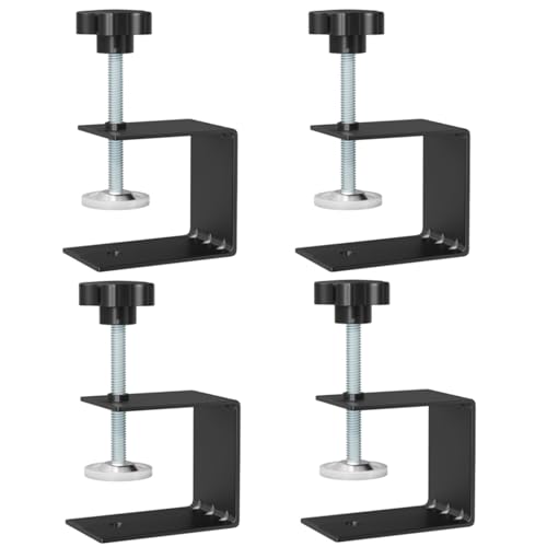C-Clamps Heavy Duty, Universal C Clamp Cabinet Installation Clamps Cabinetry Cabinet Face Frame Clamps Woodworking Drill Hole Guide for Installing Frame of Cabinets (4 Packs), Black - style: 4 Packs