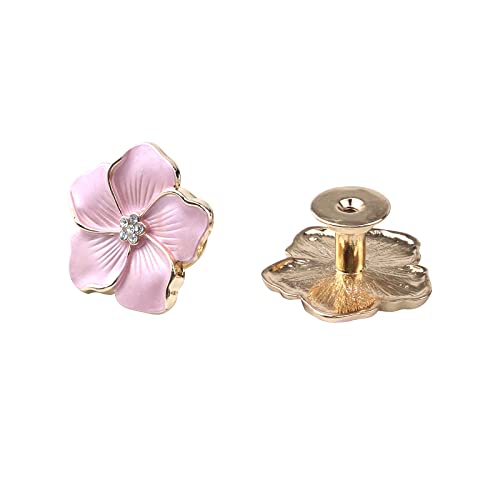 Geesatis Petal Flower Knobs,Pink Flower Knobs,Five Petal Drawer Pull,4 pcs - style: B-Pink