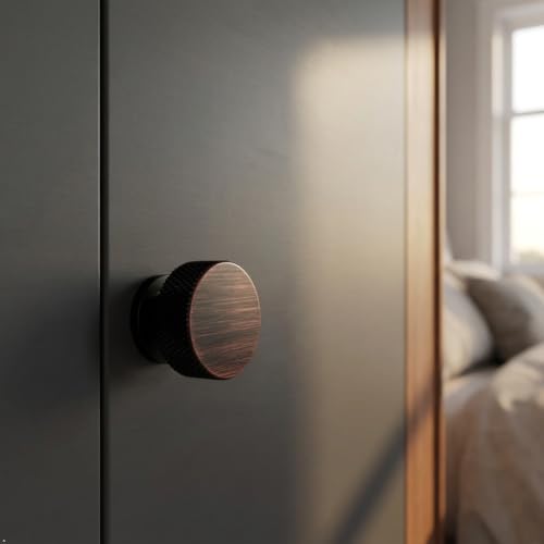 Alzassbg 1-1/4" Oil Rubbed Bronze Round Cabinet Knobs 10 Pack, AL6023ORB - color: Oil Rubbed Bronze, size: 10 Pack