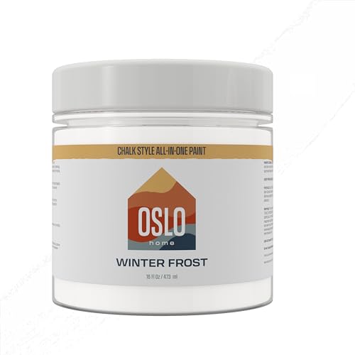 Chalk Style Paint, White (Winter Frost), Pint, Matte - color: 01) Winter Frost, size: 16 Fl Oz (Pack of 1)