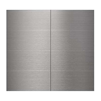 40-Pack 3"x6" Brushed Silver Aluminum Peel and Stick Tile - color: Brushed Aluminum