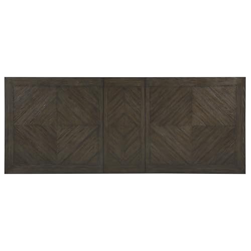 5-Piece Dining Set, Extendable Table and 4 Upholstered Chairs, Brown - color: Brown,driftwood