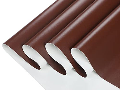 CDY Marine Vinyl Faux Leather: Soft Waterproof Faux Leather Fabric 54"x 36" - color: Dark Brown