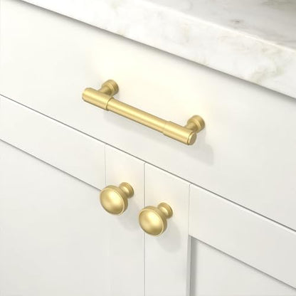 10 Pack Brushed Gold Cabinet Pulls 4 Inch(102mm) Kitchen Cabinet Handles Cabinet Hardware for Drawer Pulls - color: Brushed Gold, size: 4" Hole Center