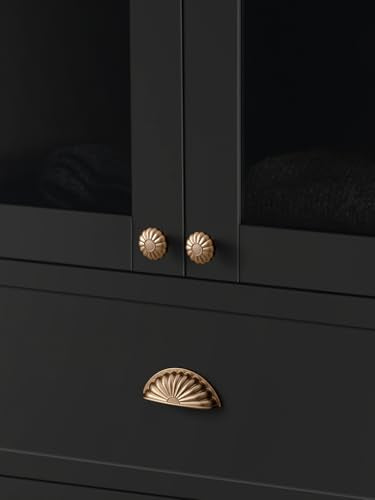 Champagne Bronze Cabinet Cup Pulls 2.5" Hole Center 5 Pack Brass Drawer Pulls Kitchen Hardware Cabinet Handles Dresser Handles - color: Champagne Bronze, size: 2.5"(64mm) Hole Center