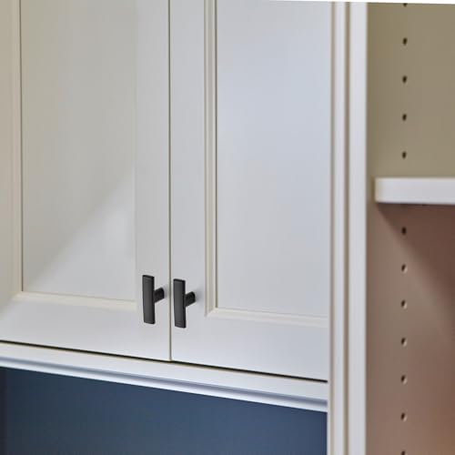 10 Pack Matte Black Cabinet Knobs 1-3/4 Inch Black Curved Drawer Knobs - color: Black&Curved