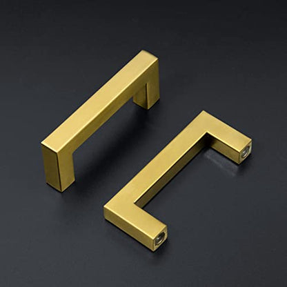 Ravinte Gold Cabinet Handles Cabinet Pulls, 3 Inch CC, 10 Pack - color: Gold, size: 3 Inch Hole Center