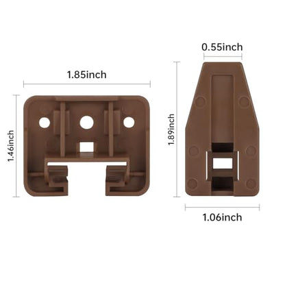 LONTAN 10 Pack Plastic Drawer Slides and Guides for Commercial Kenlin Rite-Trak I Replacement Dresser Glides Tracks for Center Mount Rails - size: 10 Pack