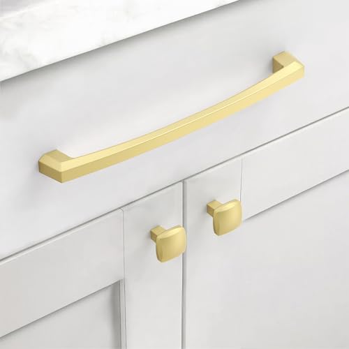 Asidrama 10 Pack 9 inch Brushed Gold Kitchen Cabinet Handles - color: Brushed Gold, size: 9" Hole Center(228mm)