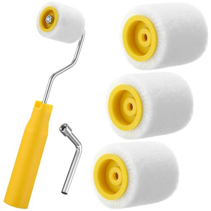 Honeydak 4 Pack Mini Paint Roller with Replacement Heads, 1.2 Inch - size: 1.2 Inch