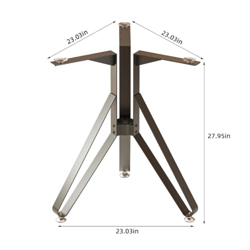 Metal Table Base with Suction Cups - color: Pitch Black