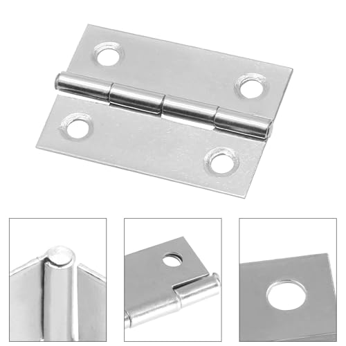 Piutouyar 12 Pack Butt Hinge 2 Inch Mini Hinges, Silver - size: 2 Inch