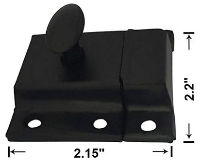 QCAA Oval Turn Cabinet Latch, for Cupboard & Other Furniture, Large, Matte Black, Made in Taiwan, 1 Pack - color: Matte Black, size: 1pack-large