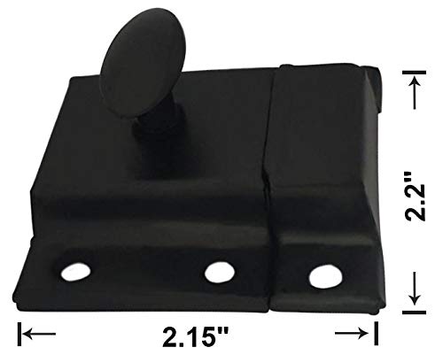 QCAA Oval Turn Cabinet Latch, for Cupboard & Other Furniture, Large, Matte Black, Made in Taiwan, 1 Pack - color: Matte Black, size: 1pack-large