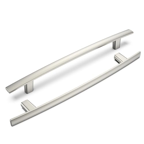 homdiy 20 Pack Brushed Nickel Cabinet Pulls Solid Zinc Alloy, 6-1/4 Inch CC - color: Brushed Satin Nickel, size: 6-1/4 Inch Hole Center