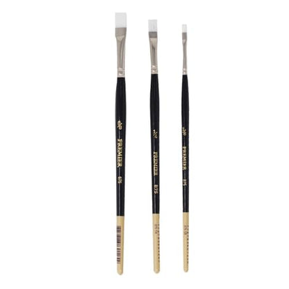Colorantic | Watercolor Brushes Oil Paint Set Artist Acrylic Fine Brush Furniture | Miniature Chalk Painting Canvas Art Craft (Kit of 3 Artist White Fine Brushes) - size: Kit of 3 Artist White Fine Brushes