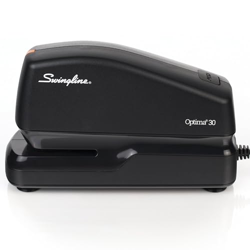 Swingline Electric Stapler, 30 Sheet Capacity, Optima 30, Black (42150) - size: 30 sheets, style: Stapler