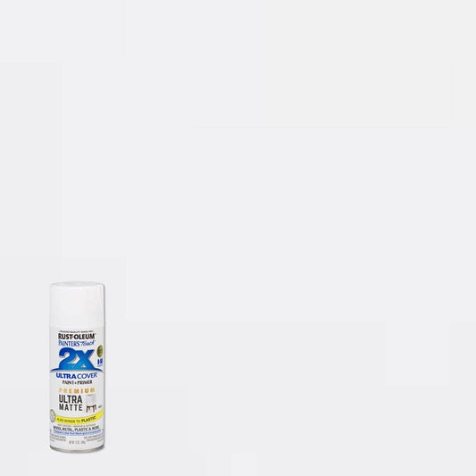 Rust-Oleum 331181 Painter's Touch 2X Ultra Cover Spray Paint, 12 oz, Ultra Matte White (Pack of 6)