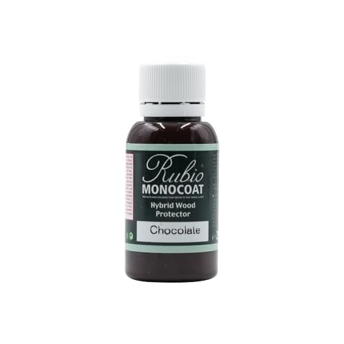 Rubio Monocoat Hybrid Wood Protector Sample | Exterior Wood Oil Finish, Color & UV Protection for Outdoor Wooden Surfaces & Furniture | 20 mL, Chocolate - color: Chocolate, size: 20 mL