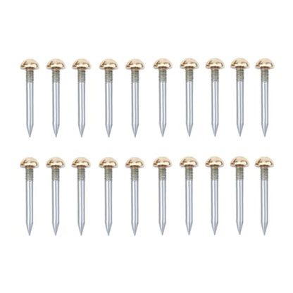 dophee 20Pcs Gold Small Round Head Brass Upholstery Nails Tacks, 6mm - color: Gold, size: 6mm