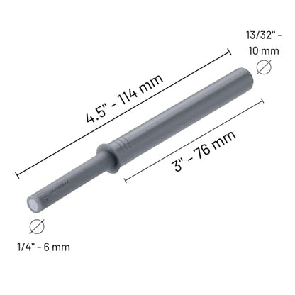 Blum 956A1004 TIP-ON Push to Open Magnetic Cabinet Latch, Platinum Grey