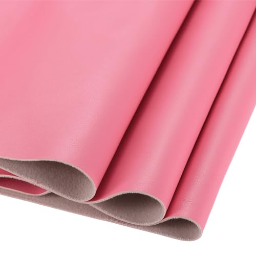 DMiotech 1 Pack 14 Inch x 53 Inch Faux Leather Sheet Furniture Cover Napa Skin Rose Red PU Leather Roll for Handmade DIY Craft Projects - color: Rose Red