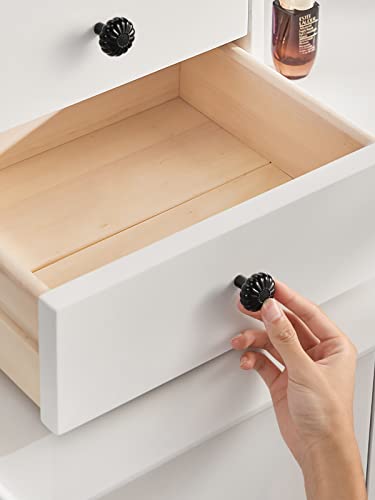 JIASENABO Black Cabinet Knobs 5 Pack Matte Black Drawer Pulls Kitchen Cupboard Bathroom Dresser Cabinet Hardware Handles Zinc Alloy - color: Black, size: Knob