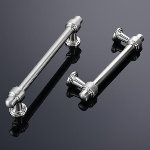 Brushed Nickel Kitchen Cabinet Pulls 3-3/4 Inch 10 Pack - color: Brushed Nickel, size: 3-3/4' Hole Center(96mm)