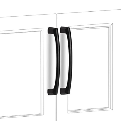 COTYKILEY 10 Pack 5 Inch(128mm) Matte Black Kitchen Cabinet Handles Cabinet Pulls Cabinet Door Handles Kitchen Cabinet Hardware Cupboard Drawer Pulls Dresser Handles - color: Matte Black, size: 5" Hole Center（128MM）