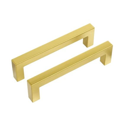 Haidms Gold Cabinet Handles 4 Inch Brushed Gold Cabinet Handles 30 Pack - color: Gold, size: 4 Inch Hole Center